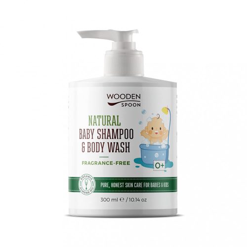 Wooden Spoon Natural - Baba sampon és tusfürdő - illatmentes - 300 ml