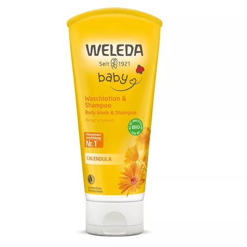 Weleda Bio körömvirágos natúr baba tusfürdő és sampon -200 ml