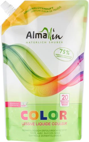 Almawin COLOR folyékony mosószer koncentrátum színes ruhákhoz - 1500ml, hársfavirág kivonattal (20 mosás)