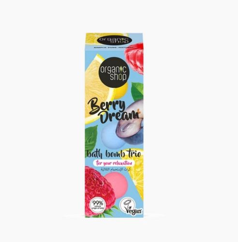 Organic Shop “Berry Dream” fürdőbomba trió 3x85 g