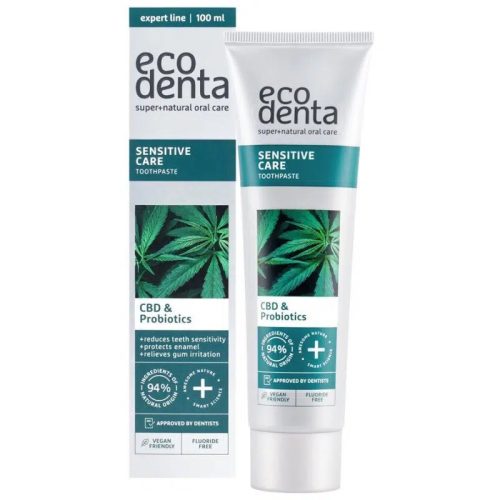 Ecodenta fogkrém - érzékeny fogakra és ínyre, CBD-vel - 100 ml