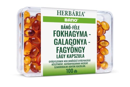 Herbária Bánó fokhagyma-galagonya-fagyöngy kapszula - 100 db (kifutó)