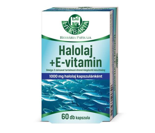 Herbária Halolaj + E-vitamin - Omega-3 zsírsavat tartalmazó kapszula - 60 db (kifutó)