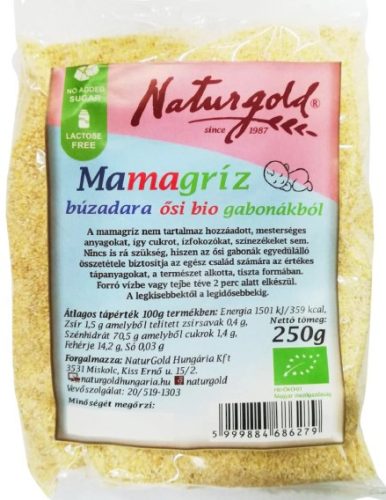 Naturgold Bio Mamagríz - ősi gabonákból (alakor + tönköly búzadara) - 250 g