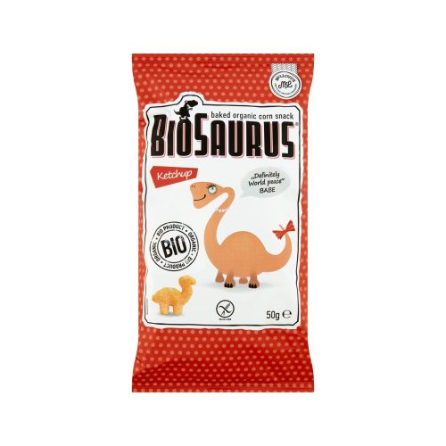 Biopont Kukoricás snack, ketchupos "BioSaurus Babe", BIO - 50 g