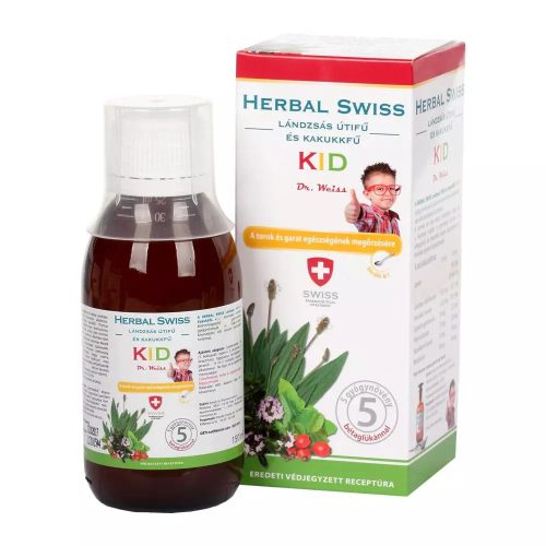 Herbal Swiss KID Medical Lándzsás útifű és Kakukkfű szirup - 150 ml